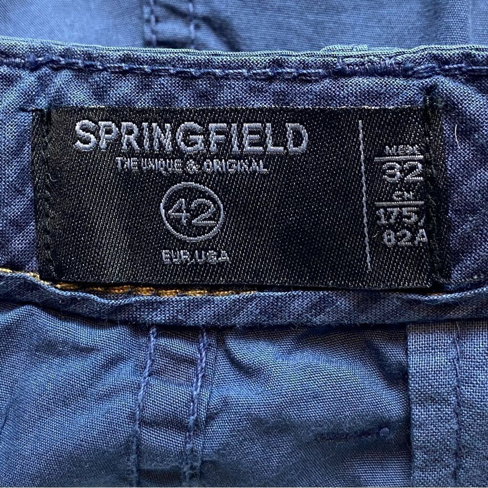 Springfield Blue Fish Print Shorts Size 32 - Picture 3 of 10